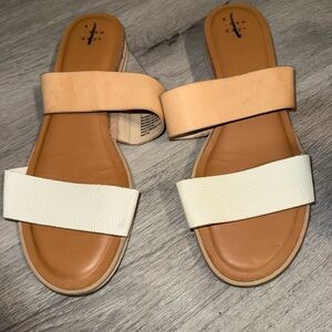 a new day Tan and Cream Women's Sandals